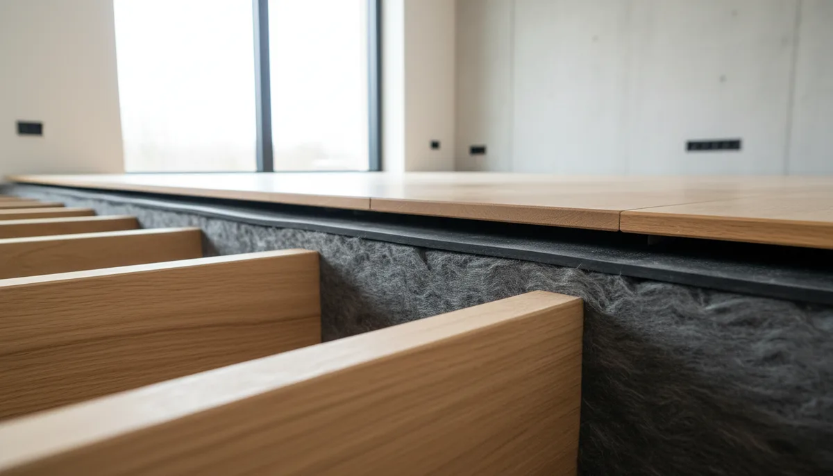 Plancher bois et isolation phonique : matériaux, pose et prix au m²
